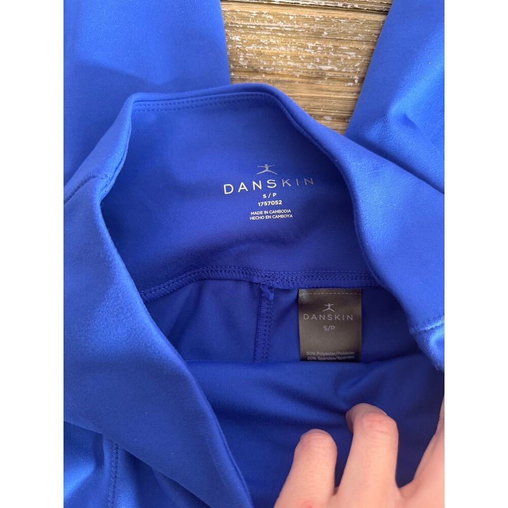 Danskin Leggings Blue High Rise Pocket Small Athleisure Yoga Sporty Workout - Picture 5 of 7